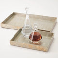GLOBAL VIEWS CHAMPAGNE SILVER LEAF RECTANGLE TRAY - Decorative Accents