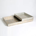 GLOBAL VIEWS CHAMPAGNE SILVER LEAF RECTANGLE TRAY - Decorative Accents