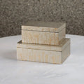 GLOBAL VIEWS CHAMPAGNE SILVER LEAF BOX - Decorative Accents