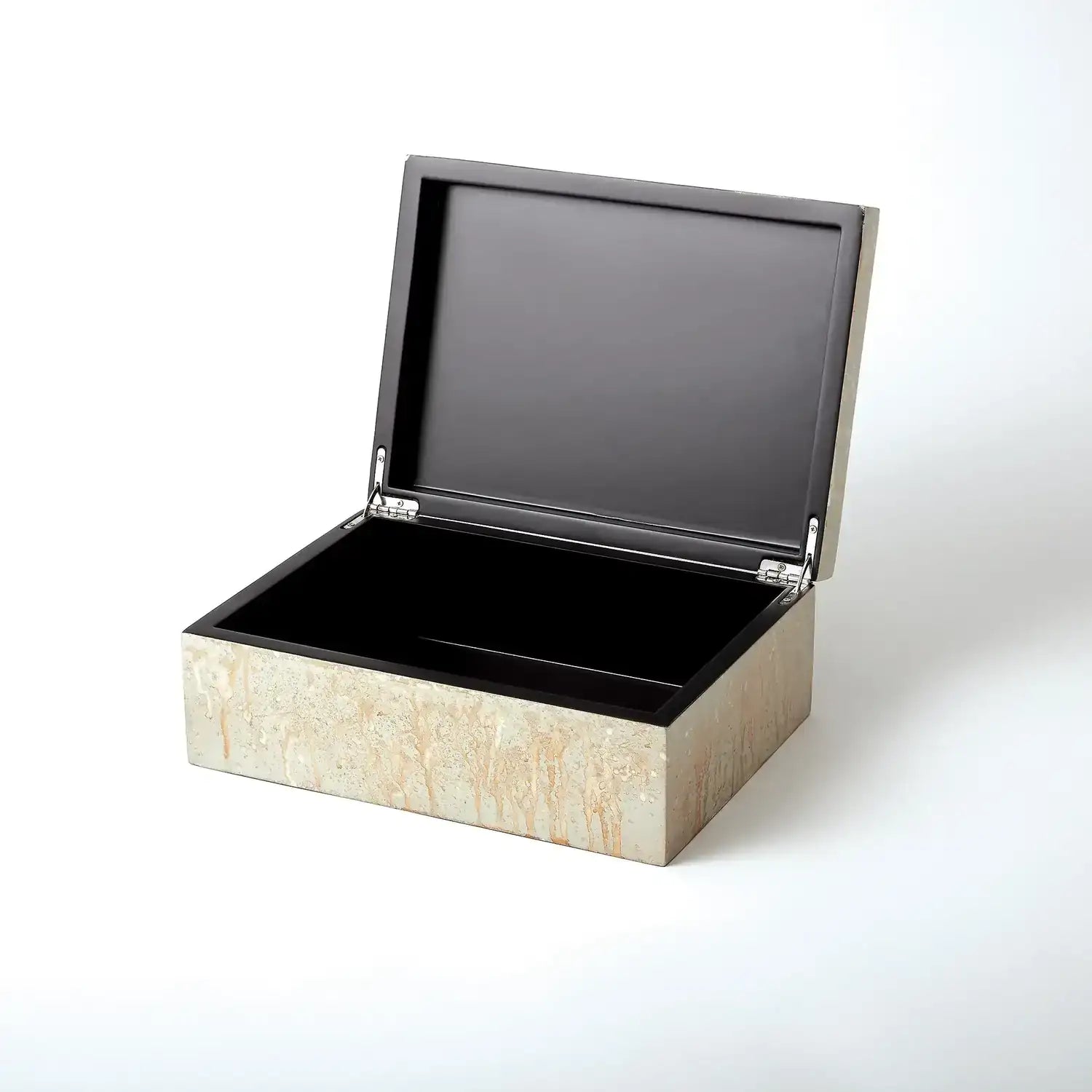 GLOBAL VIEWS CHAMPAGNE SILVER LEAF BOX - Decorative Accents
