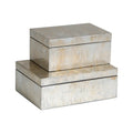 GLOBAL VIEWS CHAMPAGNE SILVER LEAF BOX - Decorative Accents