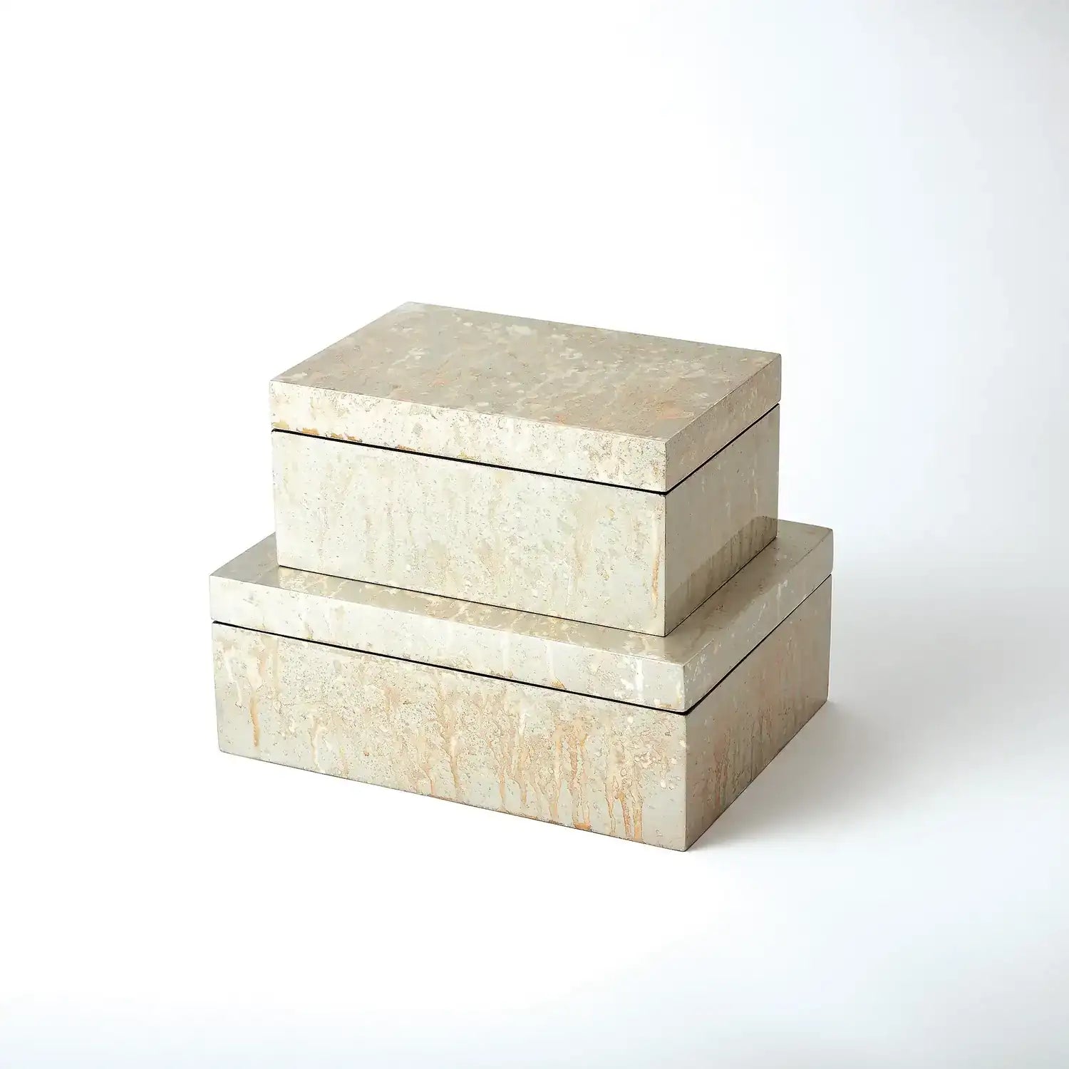 GLOBAL VIEWS CHAMPAGNE SILVER LEAF BOX - Decorative Accents