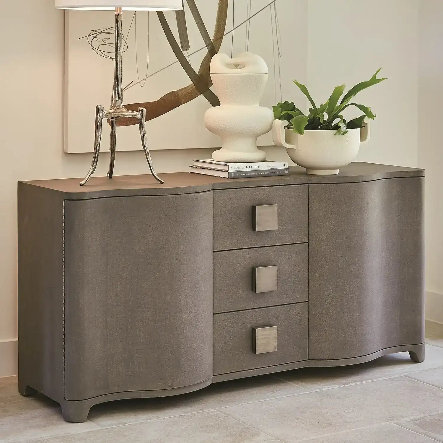 GLOBAL VIEWS TOILE LINEN CREDENZA - Cabinets & Bar