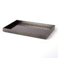 GLOBAL VIEWS GUNMETAL SILVER LEAF RECTANGLE TRAY - Decorative Accents