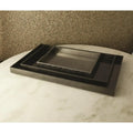 GLOBAL VIEWS GUNMETAL SILVER LEAF RECTANGLE TRAY - Decorative Accents