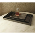 GLOBAL VIEWS GUNMETAL SILVER LEAF RECTANGLE TRAY - Decorative Accents