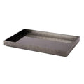 GLOBAL VIEWS GUNMETAL SILVER LEAF RECTANGLE TRAY - Decorative Accents