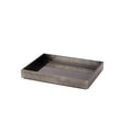 GLOBAL VIEWS GUNMETAL SILVER LEAF RECTANGLE TRAY - Decorative Accents