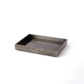 GLOBAL VIEWS GUNMETAL SILVER LEAF RECTANGLE TRAY - Decorative Accents