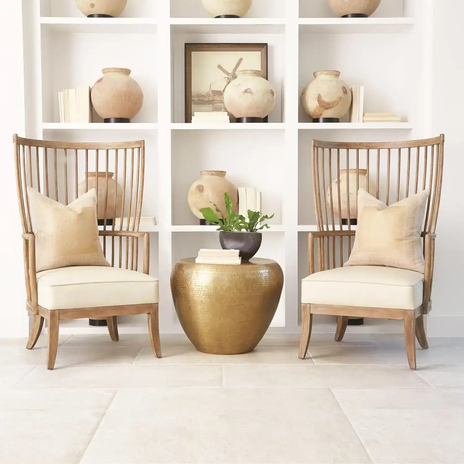 GLOBAL VIEWS SPINDLE WING CHAIR - Lounge