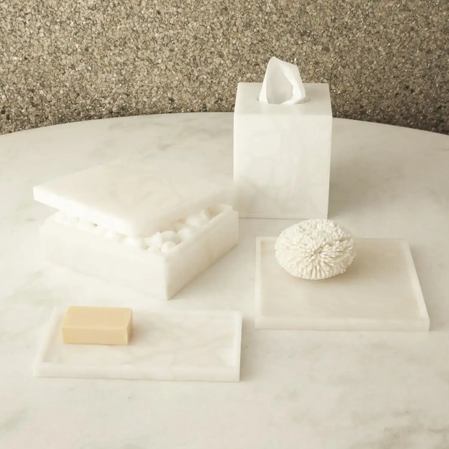 GLOBAL VIEWS ALABASTER SQUARE PLATEAU - Decorative Accents