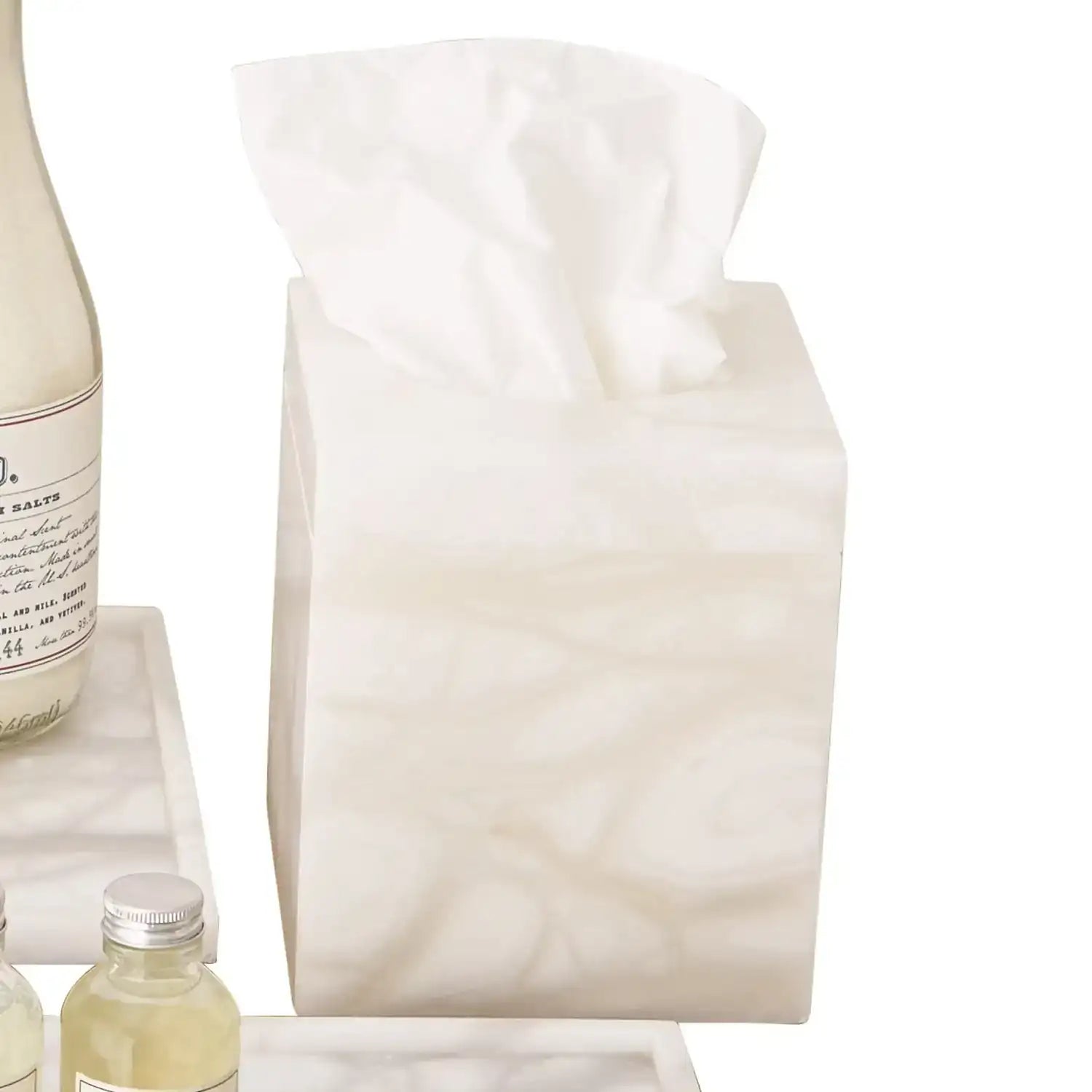 GLOBAL VIEWS ALABASTER TISSUE BOX - Decorative Accents