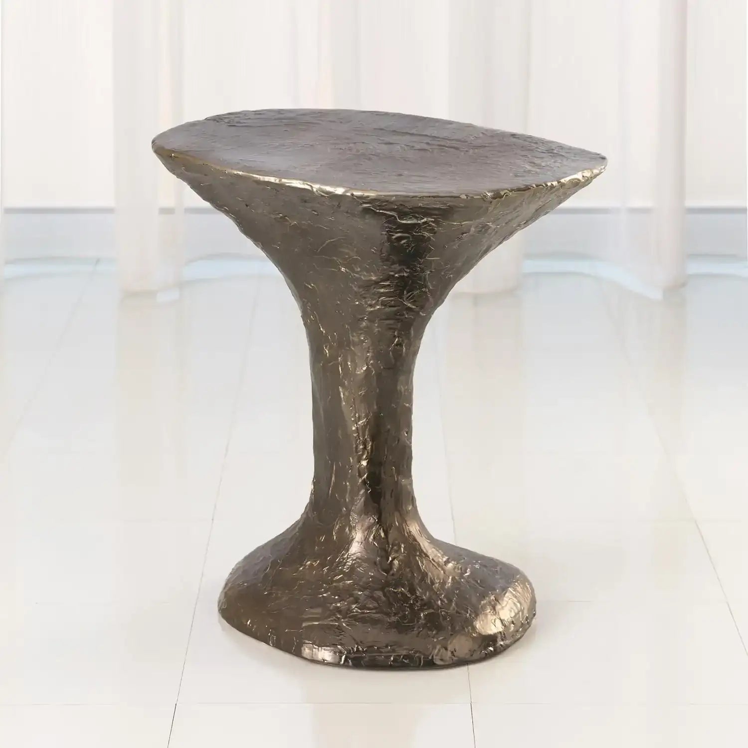 GLOBAL VIEWS PRIMITIVE ACCENT TABLE - Side