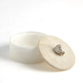GLOBAL VIEWS ALABASTER ROUND BOX W/ROCK FINIAL - Decorative Accents
