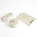 GLOBAL VIEWS ALABASTER RECTANGLE BOX W/ROCK FINIAL - Decorative Accents