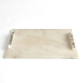 GLOBAL VIEWS ALABASTER RECTANGLE TRAY W/ROCK HANDLES - Decorative Accents