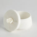 GLOBAL VIEWS ALABASTER TAPERED ROUND BOX W/ROCK FINIAL - Decorative Accents