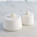 GLOBAL VIEWS ALABASTER TAPERED ROUND BOX W/ROCK FINIAL - Decorative Accents