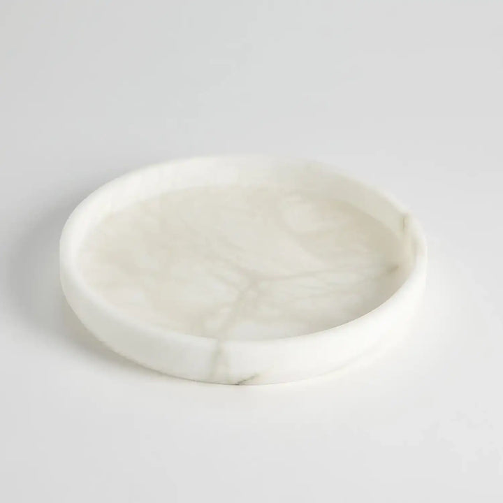 GLOBAL VIEWS ALABASTER TAPERED ROUND TRAY - Decorative Accents