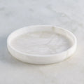 GLOBAL VIEWS ALABASTER TAPERED ROUND TRAY - Decorative Accents