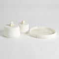 GLOBAL VIEWS ALABASTER TAPERED ROUND TRAY - Decorative Accents