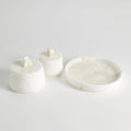 GLOBAL VIEWS ALABASTER TAPERED ROUND TRAY - Decorative Accents