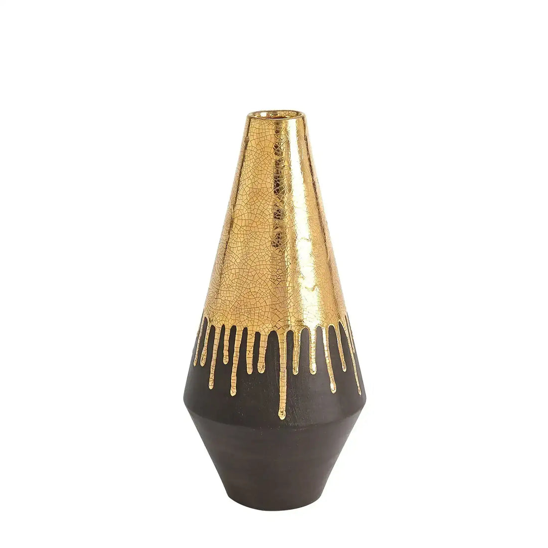 GLOBAL VIEWS GOLD DRIP VASE - Decorative Accents