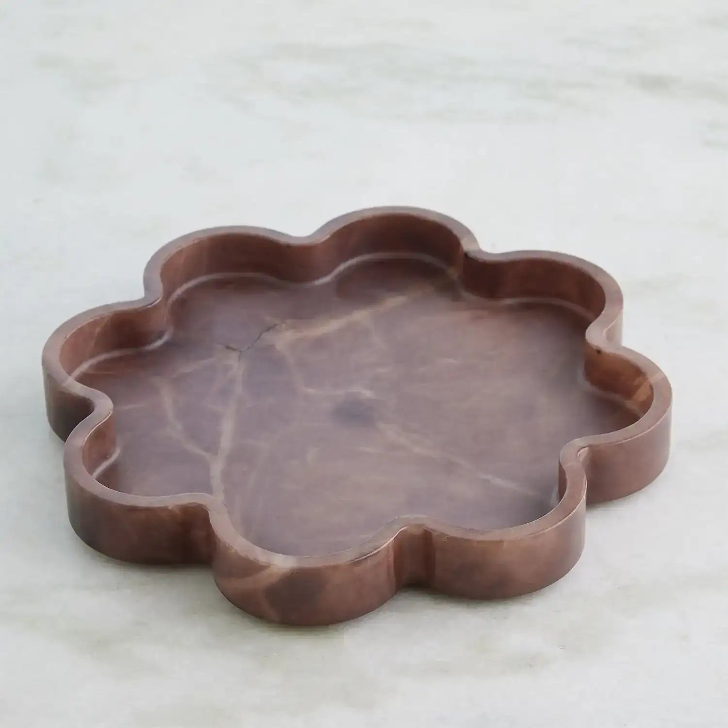 GLOBAL VIEWS CUMULUS ALABASTER TRAY - Decorative Accents