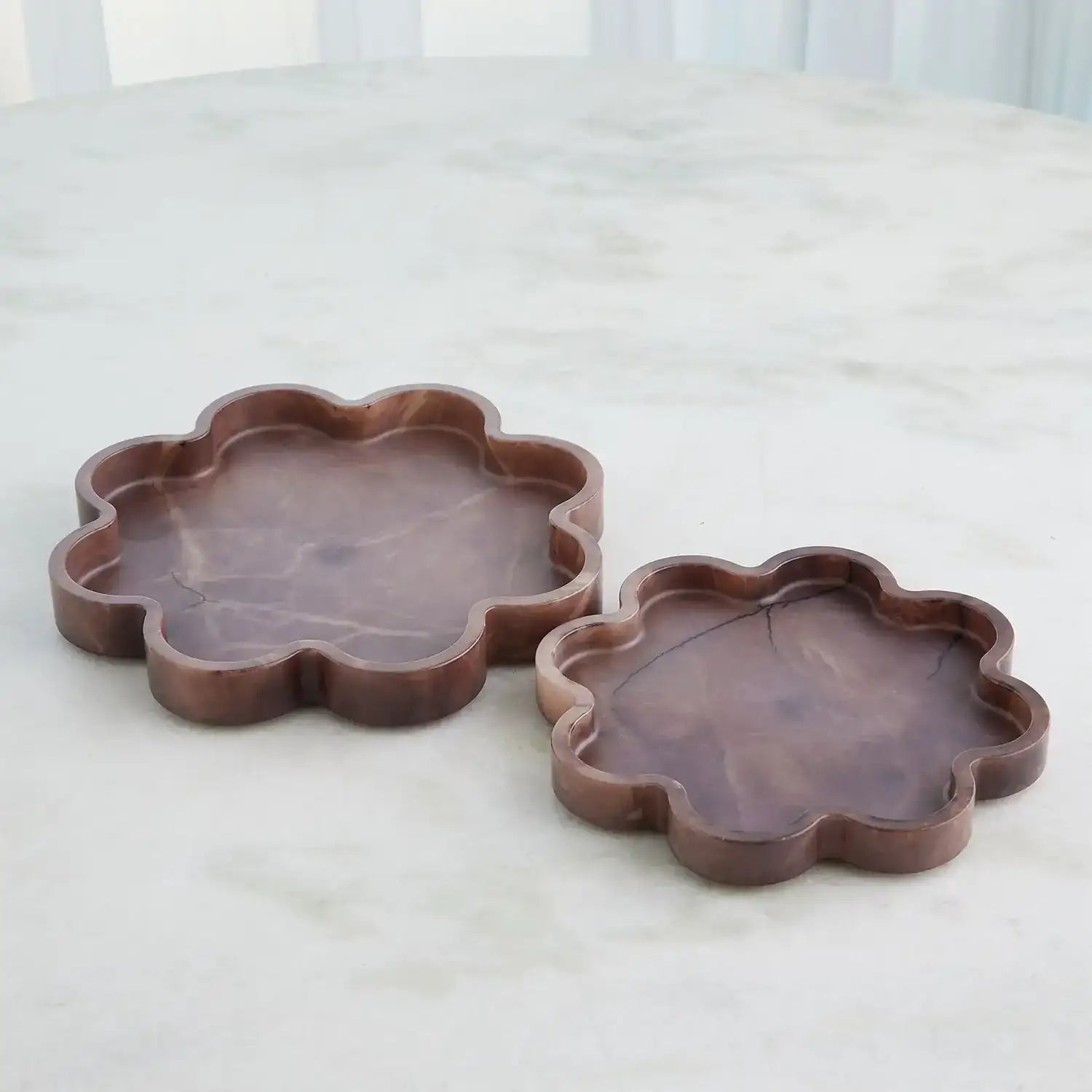 GLOBAL VIEWS CUMULUS ALABASTER TRAY - Decorative Accents