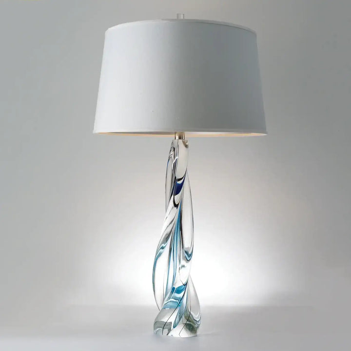 GLOBAL VIEWS OCEAN TWIST LAMP W/SILK SHADE - Art
