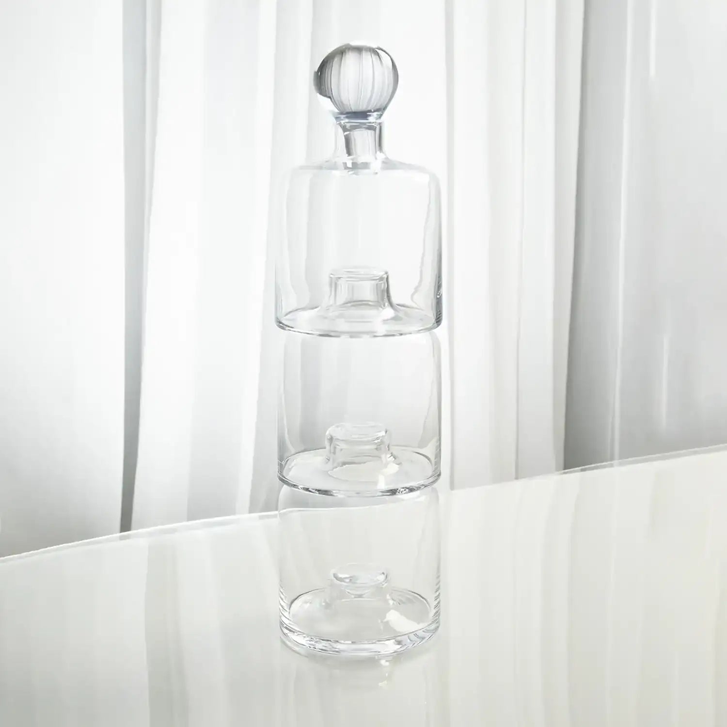 GLOBAL VIEWS TRIPLE STACKING DECANTER - Decorative Accents
