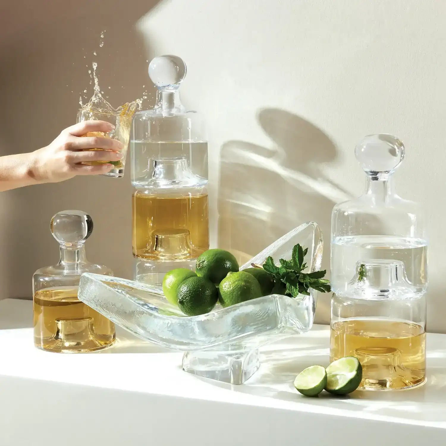 GLOBAL VIEWS TRIPLE STACKING DECANTER - Decorative Accents