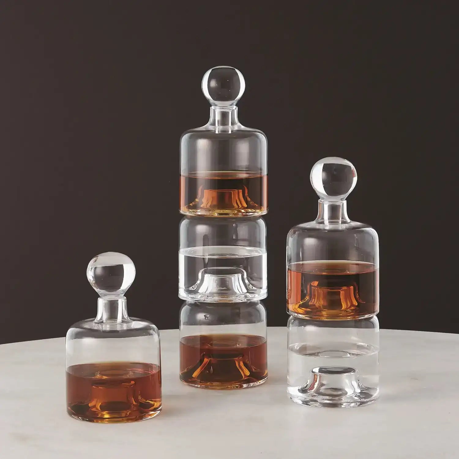 GLOBAL VIEWS TRIPLE STACKING DECANTER - Decorative Accents