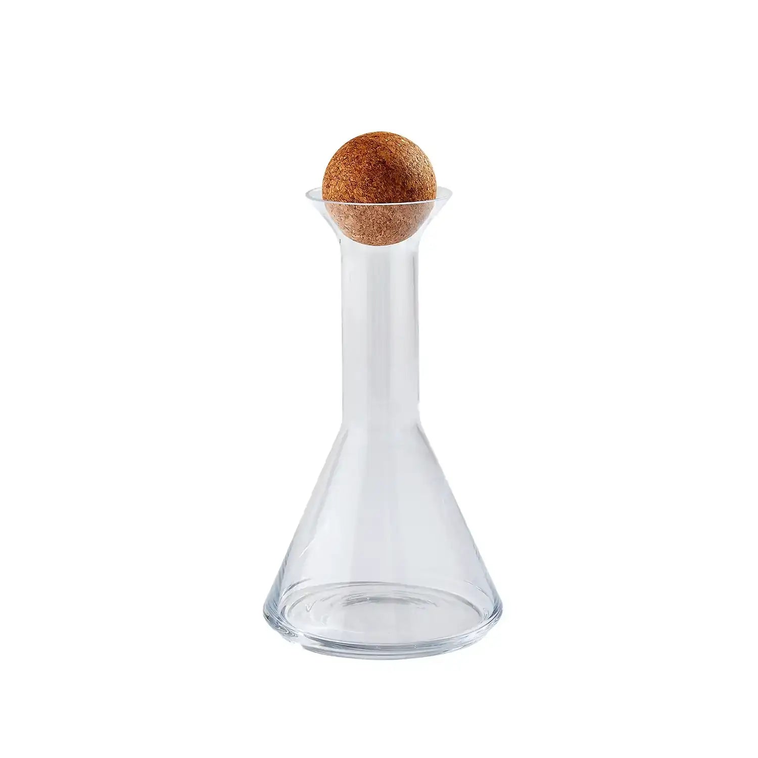 GLOBAL VIEWS CHEMISTRY TRIANGLE DECANTER W/CORK STOPPER - Decorative Accents