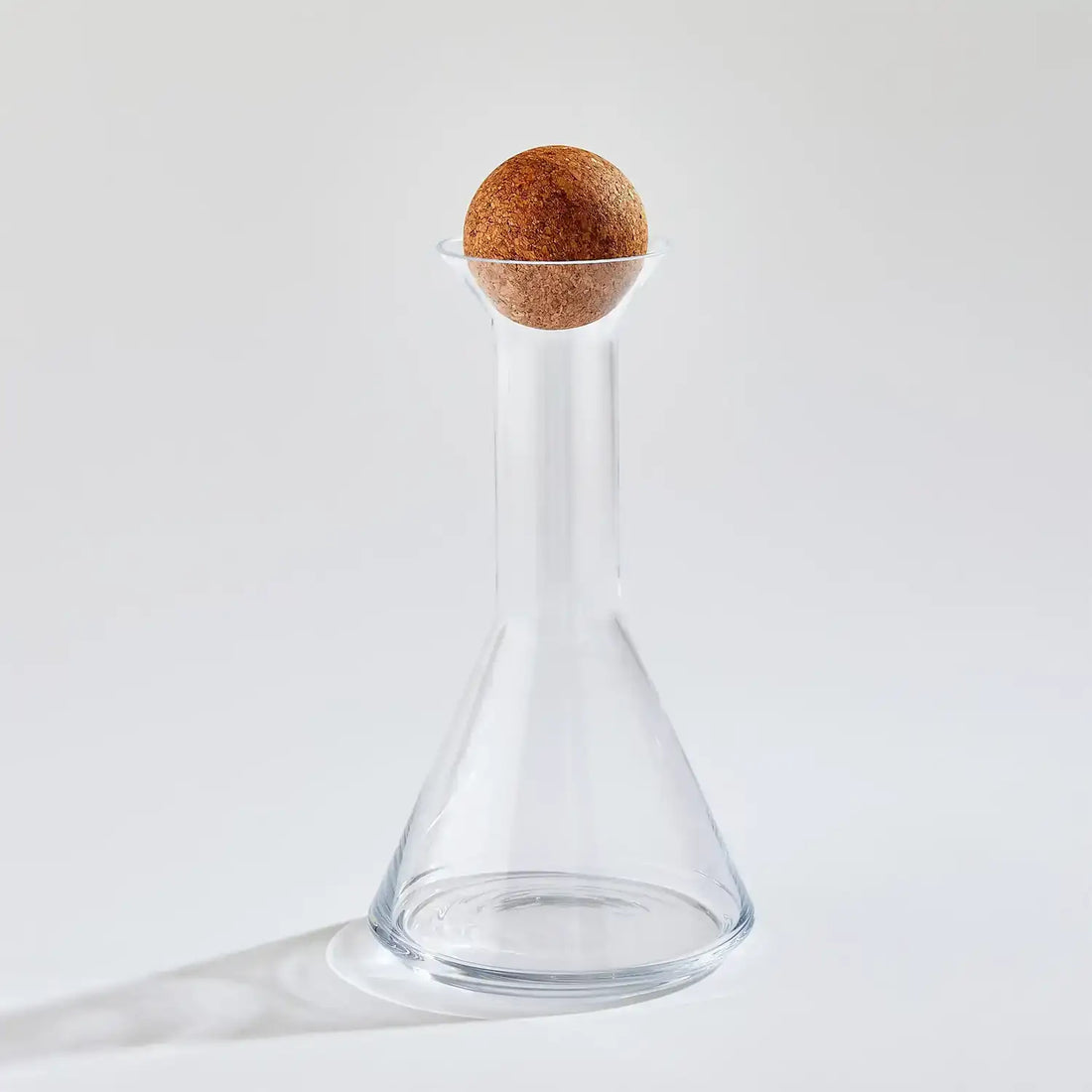 GLOBAL VIEWS CHEMISTRY TRIANGLE DECANTER W/CORK STOPPER - Decorative Accents