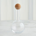 GLOBAL VIEWS CHEMISTRY ROUND DECANTER W/CORK STOPPER - Decorative Accents