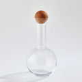 GLOBAL VIEWS CHEMISTRY ROUND DECANTER W/CORK STOPPER - Decorative Accents