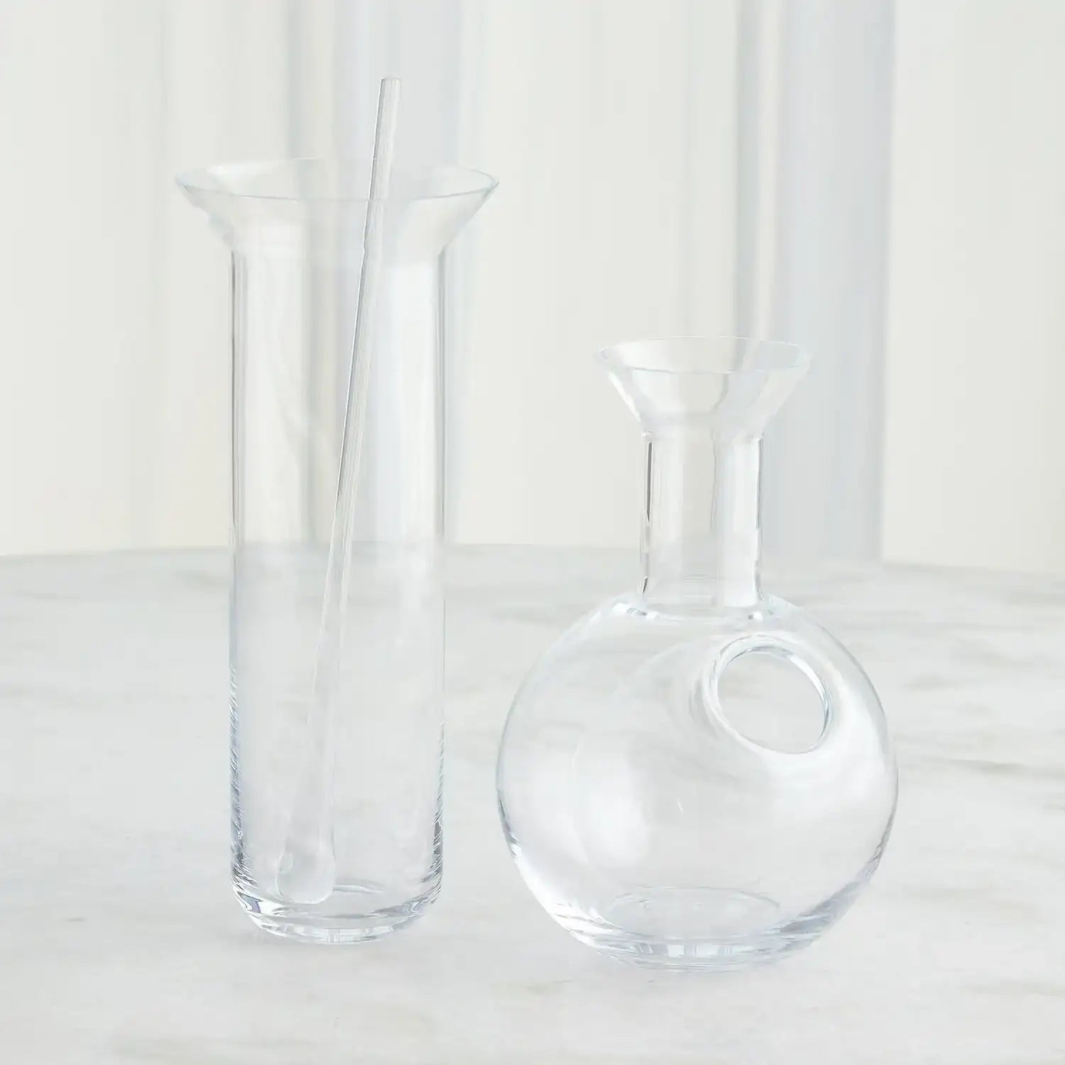 GLOBAL VIEWS CHEMISTRY CARAFE W/MARTINI STIRRER - Decorative Accents