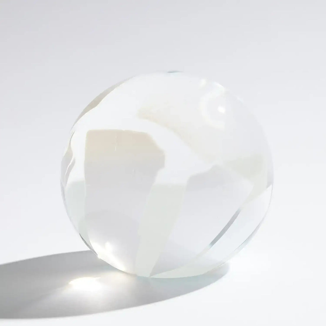 GLOBAL VIEWS GLASS FLAKES ORB PAPERWEIGHT - Decorative Accents