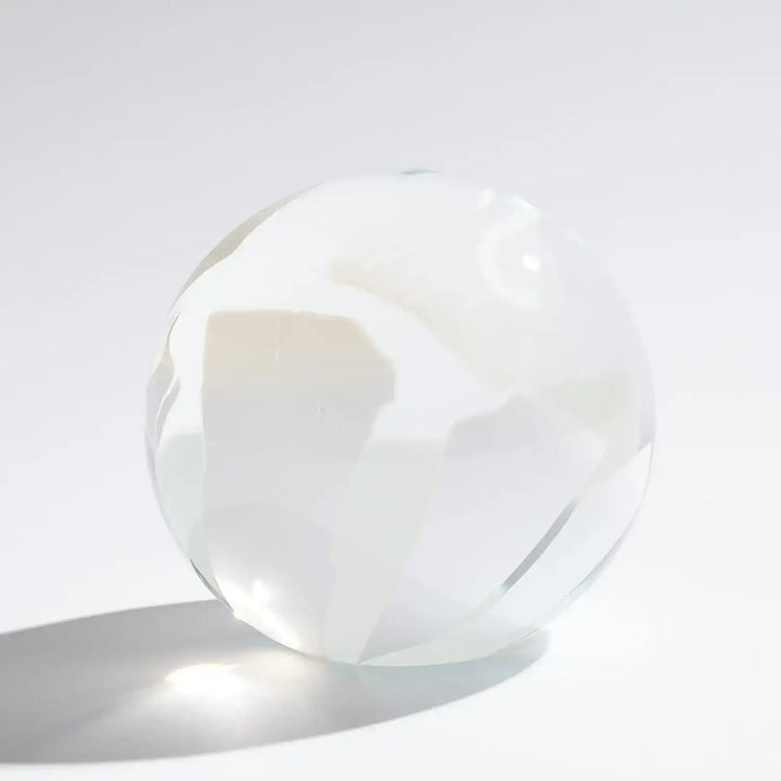 GLOBAL VIEWS GLASS FLAKES ORB PAPERWEIGHT - Decorative Accents