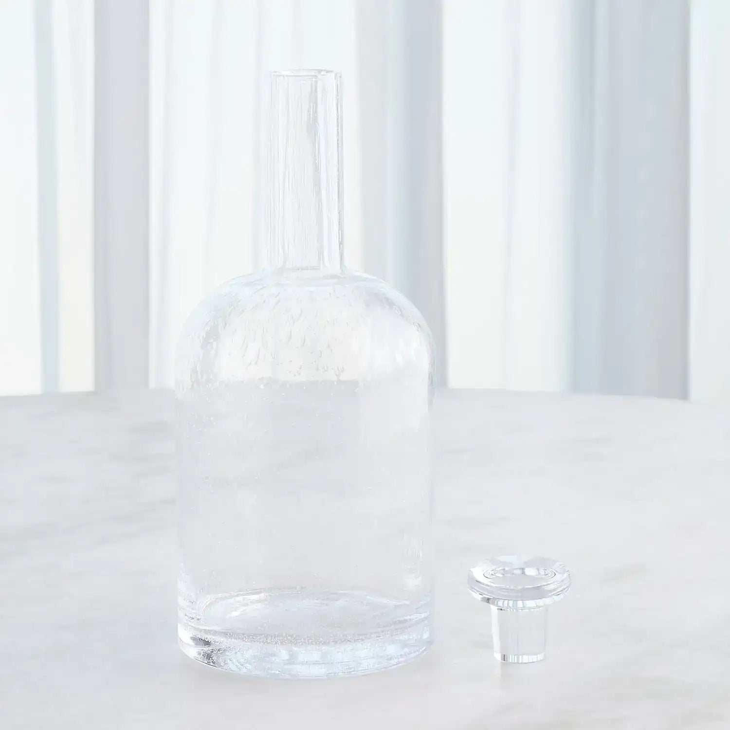 GLOBAL VIEWS NECKED SEEDED DECANTER - Decorative Accents
