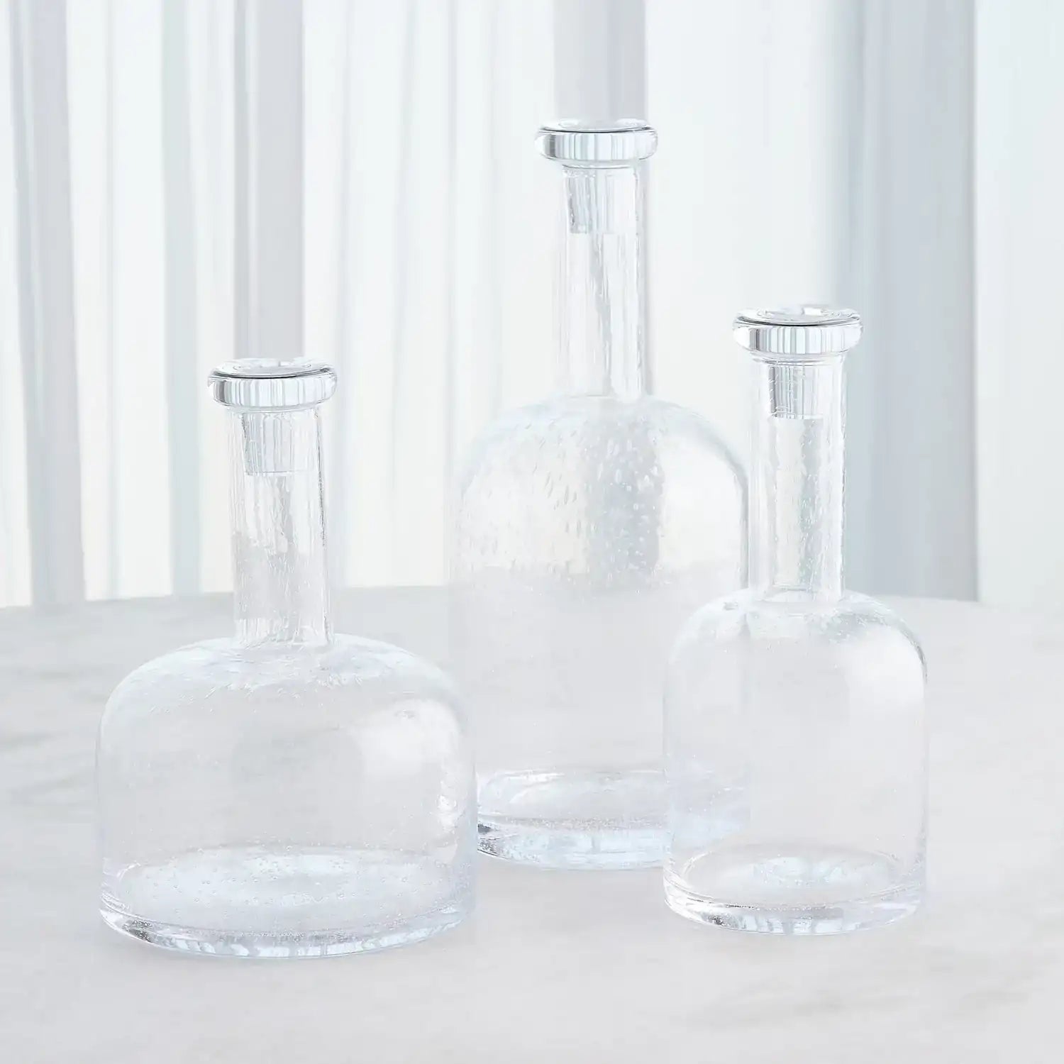 GLOBAL VIEWS NECKED SEEDED DECANTER - Decorative Accents