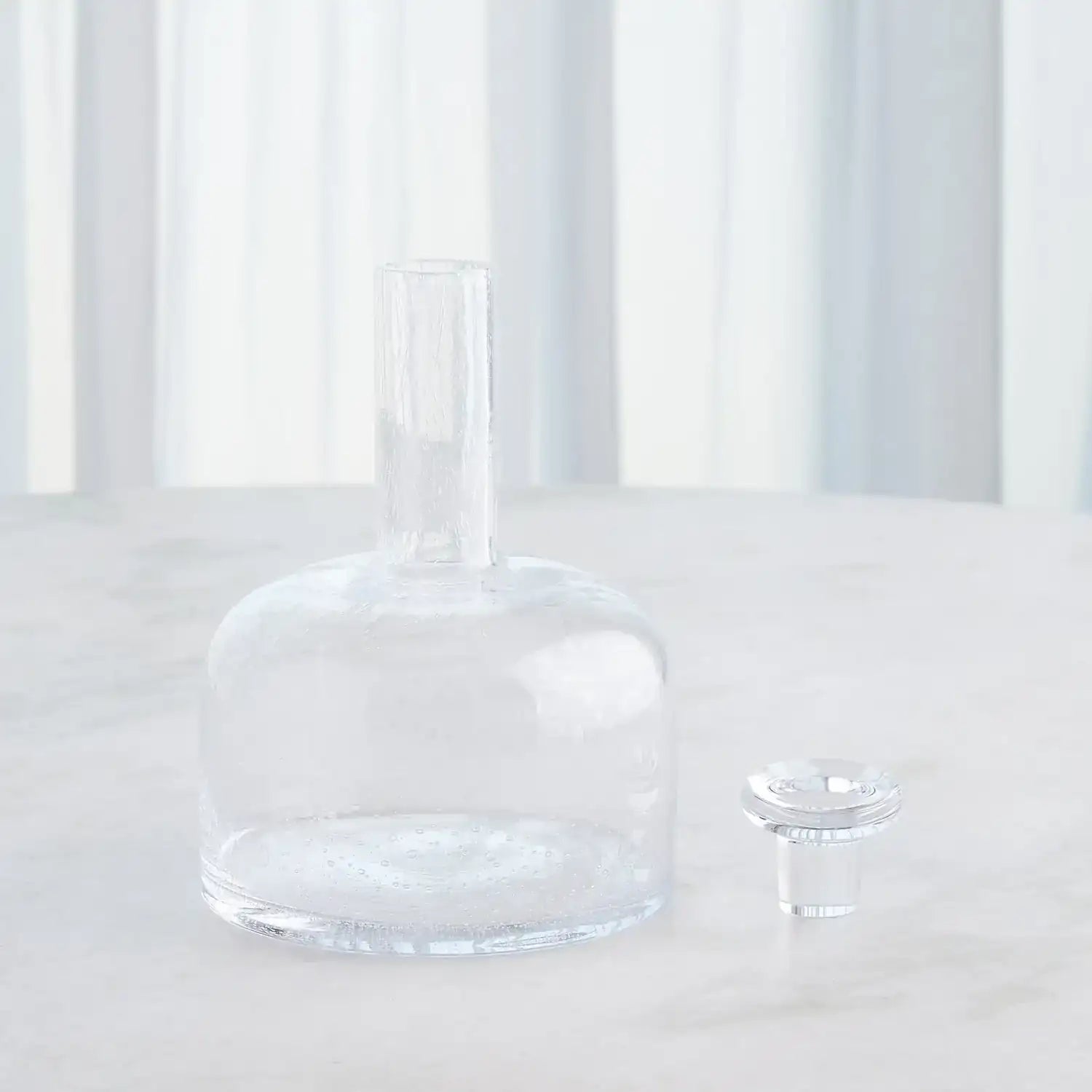 GLOBAL VIEWS NECKED SEEDED DECANTER - Decorative Accents