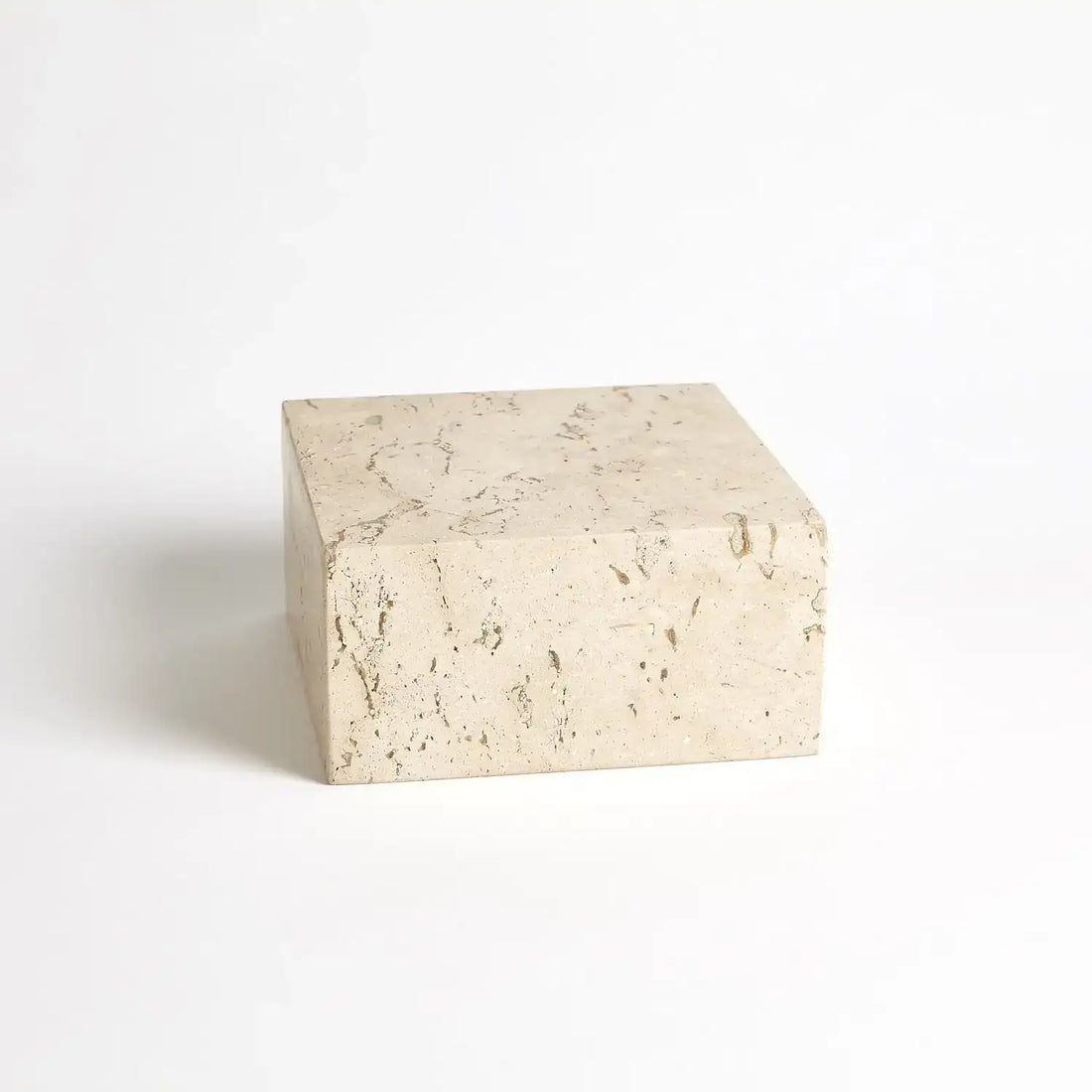 GLOBAL VIEWS TRAVERTINE CUBE RISER - Decorative Accents