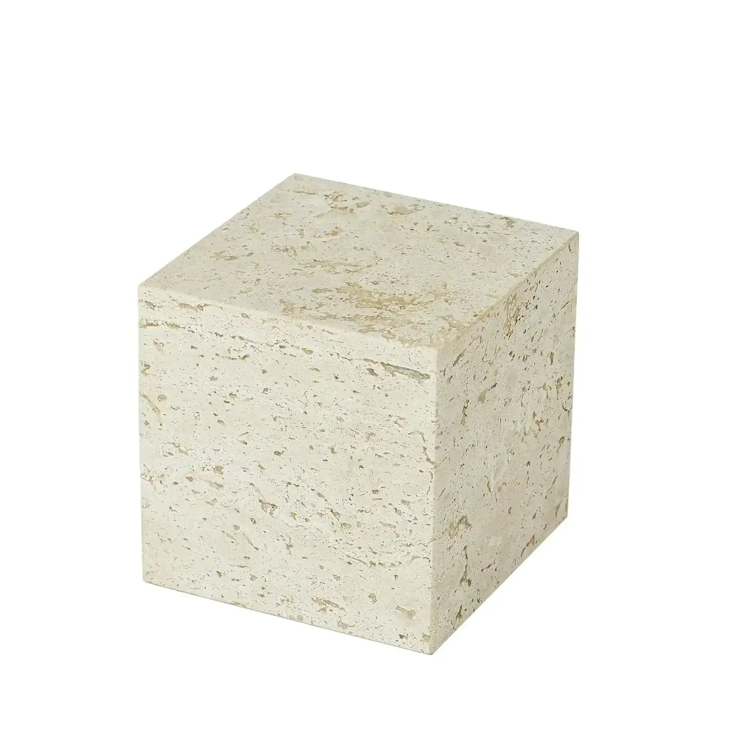 GLOBAL VIEWS TRAVERTINE CUBE RISER - Decorative Accents