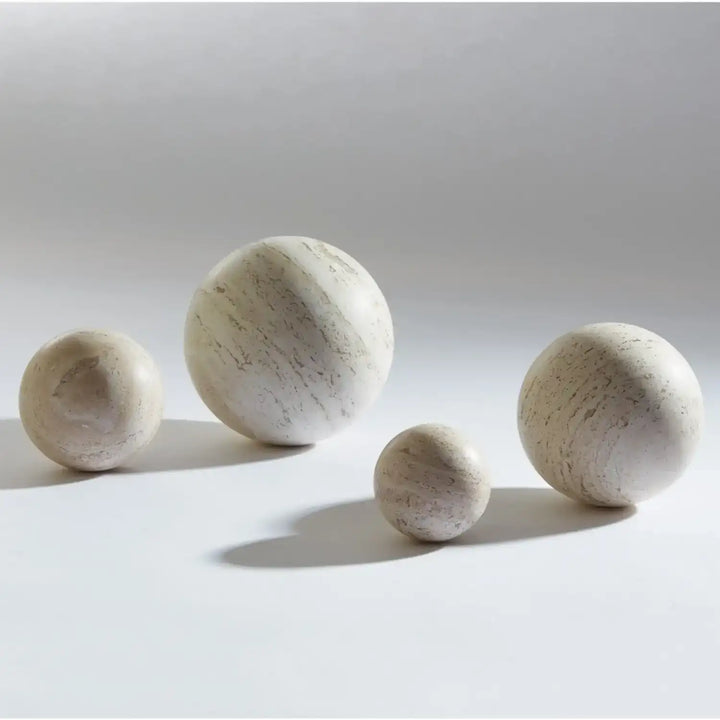 GLOBAL VIEWS TRAVERTINE SPHERE - Decorative Accents