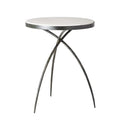 GLOBAL VIEWS TRIPOD TABLE W/GREY MARBLE TOP - Side