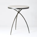GLOBAL VIEWS TRIPOD TABLE W/GREY MARBLE TOP - Side