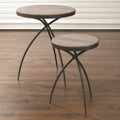 GLOBAL VIEWS TRIPOD TABLE W/GREY MARBLE TOP - Side