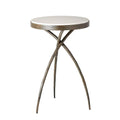GLOBAL VIEWS TRIPOD TABLE W/GREY MARBLE TOP - Side
